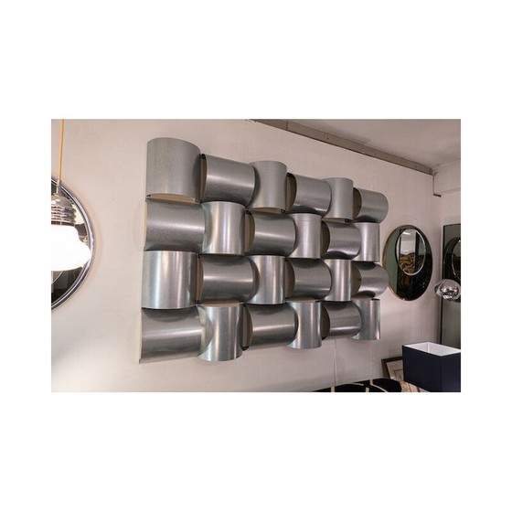 Image 1 of Vintage modulair aluminium wandlamppaneel, België