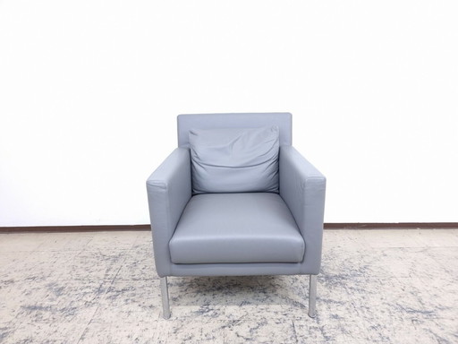 Walter Knoll fauteuil Jason 391 leren fauteuil design fauteuil grijs Luxe leren stoel