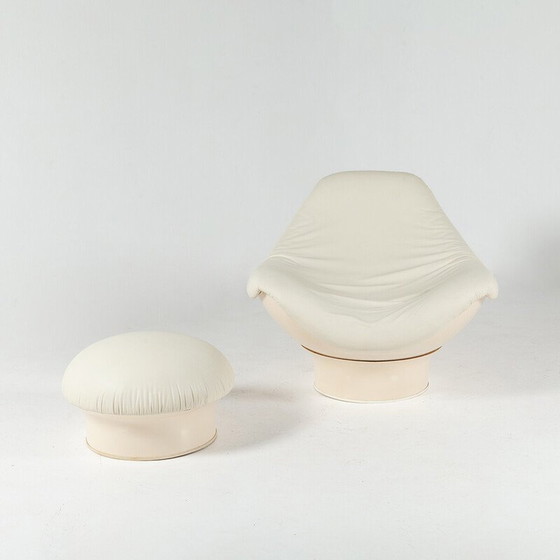 Image 1 of Vintage "Rodica" fauteuil met glasvezel voetenbank van Mario Brunu voor Comfort, Italië 1968