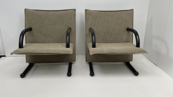 Image 1 of 2 x Arflex T-Line fauteuils taupe stof design Burkhard Vogtherr