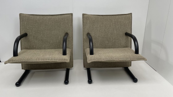 Image 1 of 2 x Arflex T-Line fauteuils taupe stof design Burkhard Vogtherr