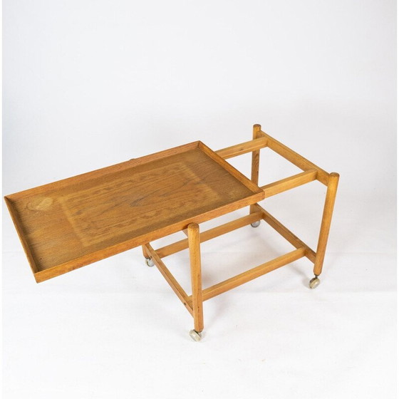 Image 1 of Vintage bartafel met eiken verlengstuk van Hundevad Furniture, Denemarken 1960