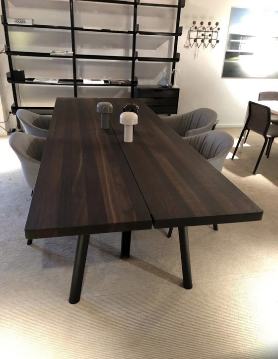 Image 1 of Nwe Arco Trestle tafel 105 x 280 cm Dark smoke Oak