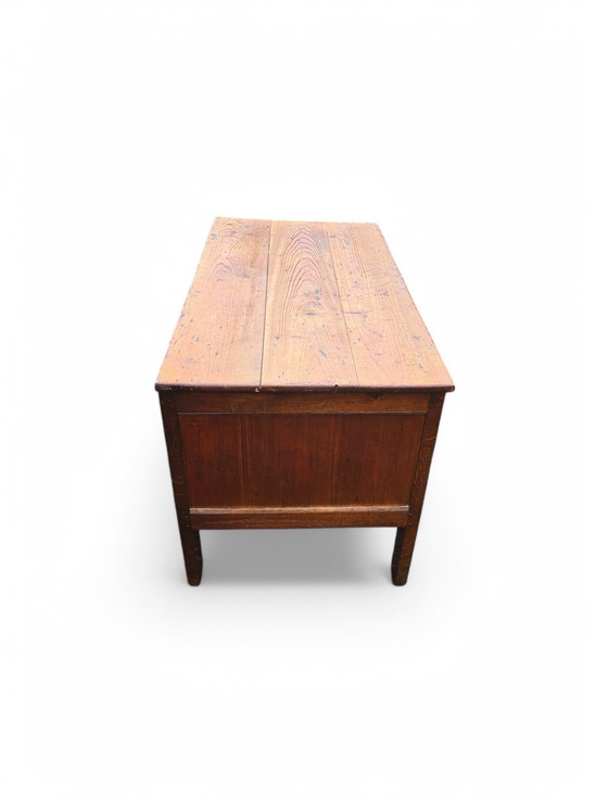 Image 1 of Antiek massief eiken scherm