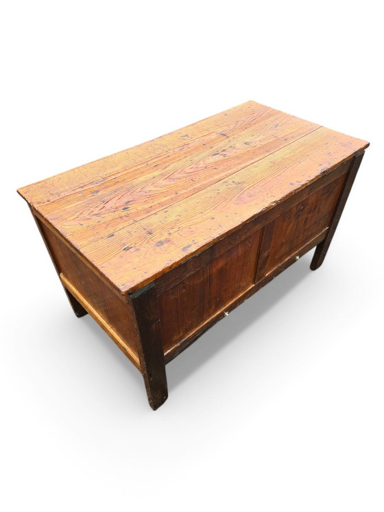 Image 1 of Antiek massief eiken scherm