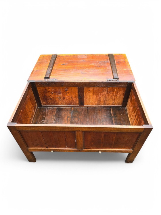 Image 1 of Antiek massief eiken scherm