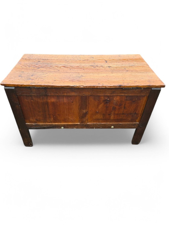 Image 1 of Antiek massief eiken scherm