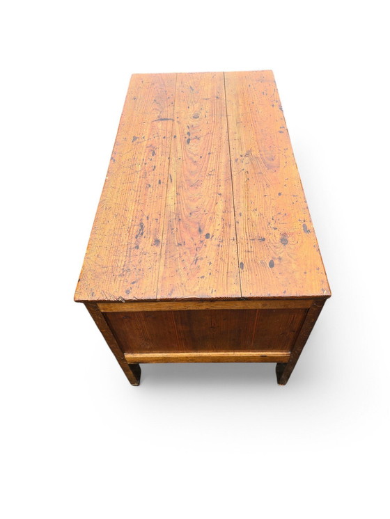 Image 1 of Antiek massief eiken scherm