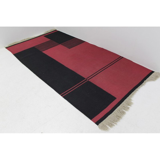 Image 1 of Vintage kelim geometrisch modernistisch tapijt - jaren 1960