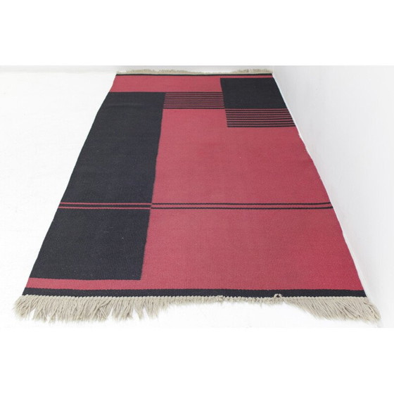 Image 1 of Vintage kelim geometrisch modernistisch tapijt - jaren 1960