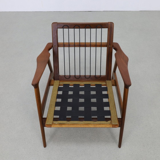 Image 1 of Fauteuil Teak 1960 opnieuw bekleed Deens