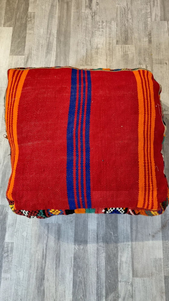 Image 1 of Vintage kelim berber poef handgemaakt in Marokko