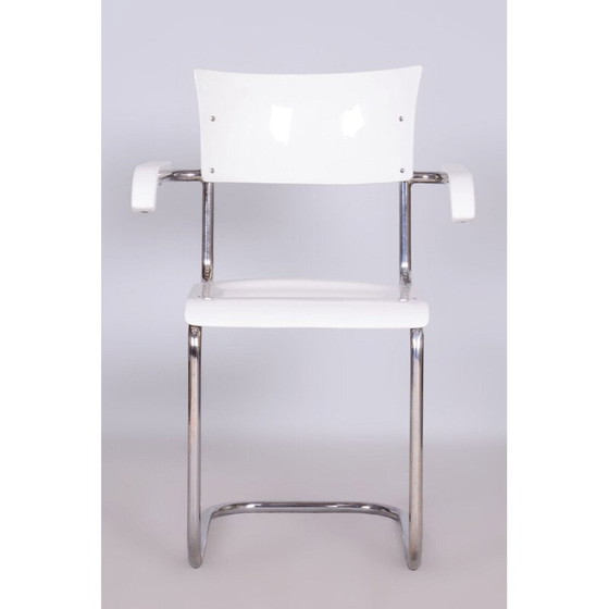 Image 1 of Paar vintage Bauhaus fauteuils in chroomstaal van Mart Stam, Duitsland 1930