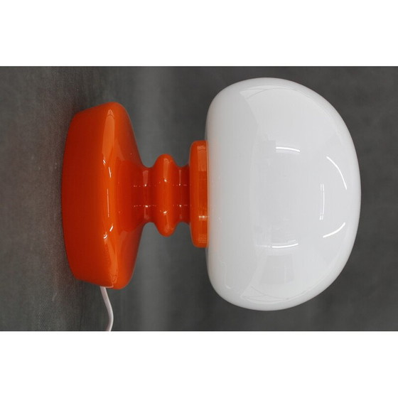 Image 1 of Vintage opaline glazen tafellamp van Stepan Tabery, Tsjecho-Slowakije 1970