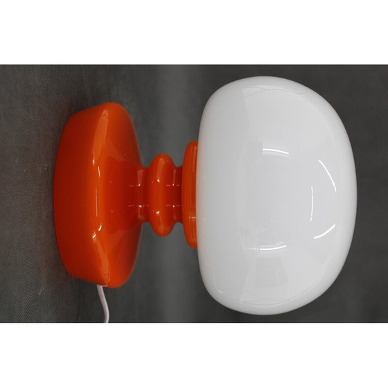 Image 1 of Vintage opaline glazen tafellamp van Stepan Tabery, Tsjecho-Slowakije 1970