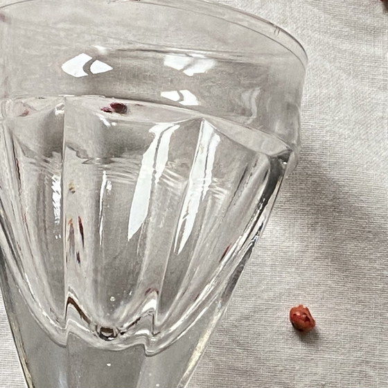 Image 1 of Set van 5 Franse bistroglazen met facetten