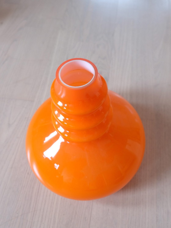 Image 1 of Hanglamp Peill & Putzler geflitst glas oranje 70S Uk4Aeb