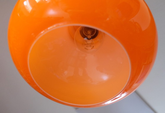 Image 1 of Hanglamp Peill & Putzler geflitst glas oranje 70S Uk4Aeb