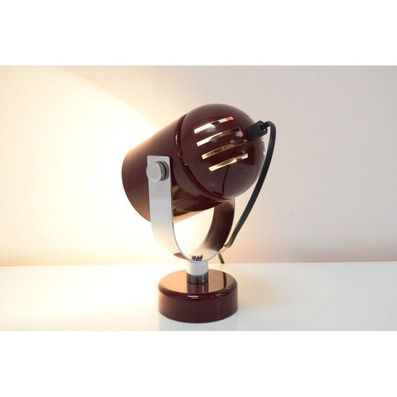 Image 1 of Vintage metalen en chromen wandlamp van Stanislav Indra voor Combi Lux, Tsjecho-Slowakije 1970