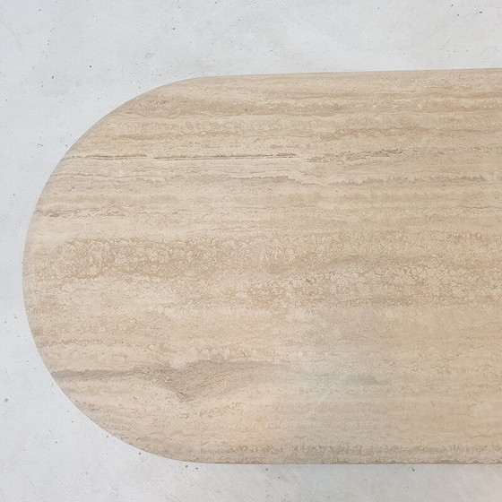 Image 1 of Vintage travertijnen salontafel, Italië 1980