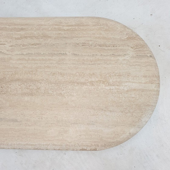 Image 1 of Vintage travertijnen salontafel, Italië 1980