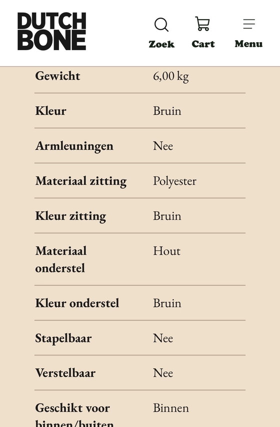 Image 1 of 6X Donkerbruine Eetkamerstoelen Van Dutchbone (Torrance)