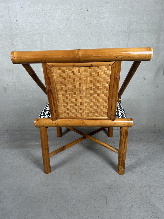 Image 1 of Bamboe Fauteuil ‘Pied De Poule’