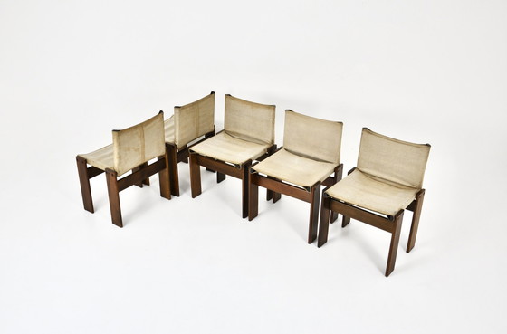 Image 1 of Monnik eetkamerstoelen van Afra & Tobia Scarpa voor Molteni, 1970S, set van 5