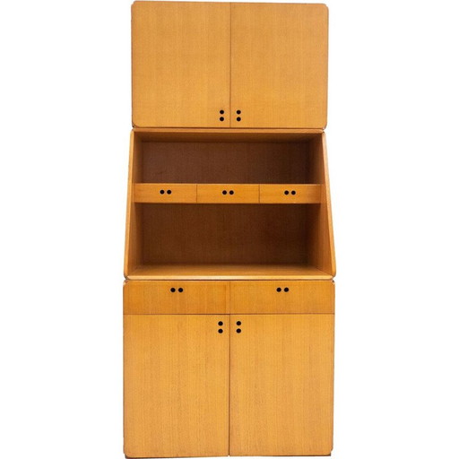 Vintage houten boekenkast door Derk Jan de Vries, Nederland 1960