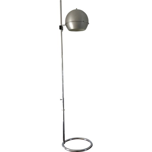 Vintage vloerlamp in chroomstaal en aluminium van Goffredo Reggiani, Italië 1970