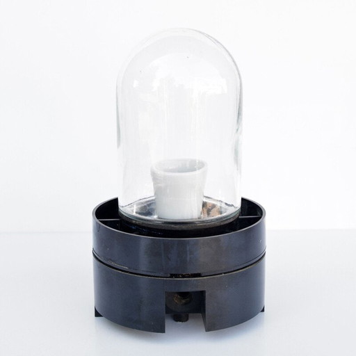 Vintage wandlamp of hanglamp met bolvormige glazen kap voor Elektrosvit Nové Zámky, Tsjecho-Slowakije 1960