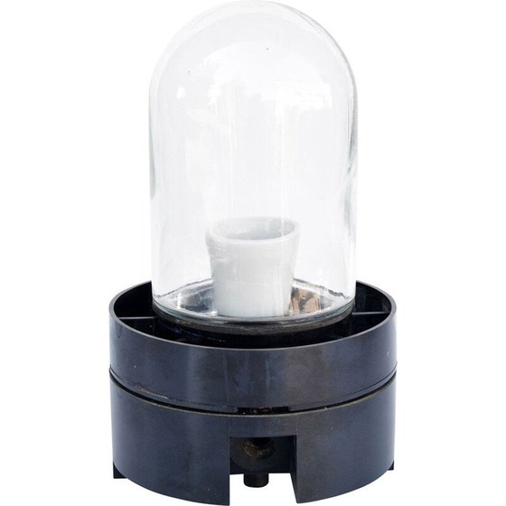 Image 1 of Vintage wandlamp of hanglamp met bolvormige glazen kap voor Elektrosvit Nové Zámky, Tsjecho-Slowakije 1960