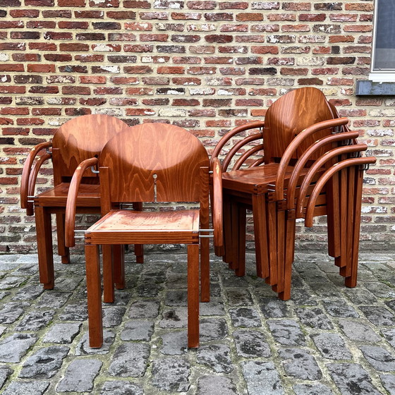 Image 1 of 7x Arno Votteler voor Bisterfeld + Weiss stoelen