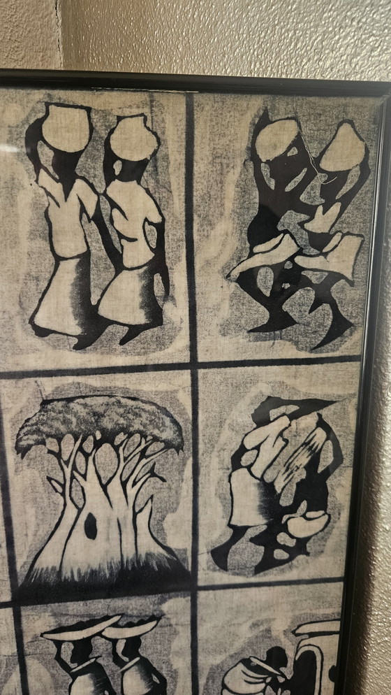 Image 1 of Black and White Unity African Batik