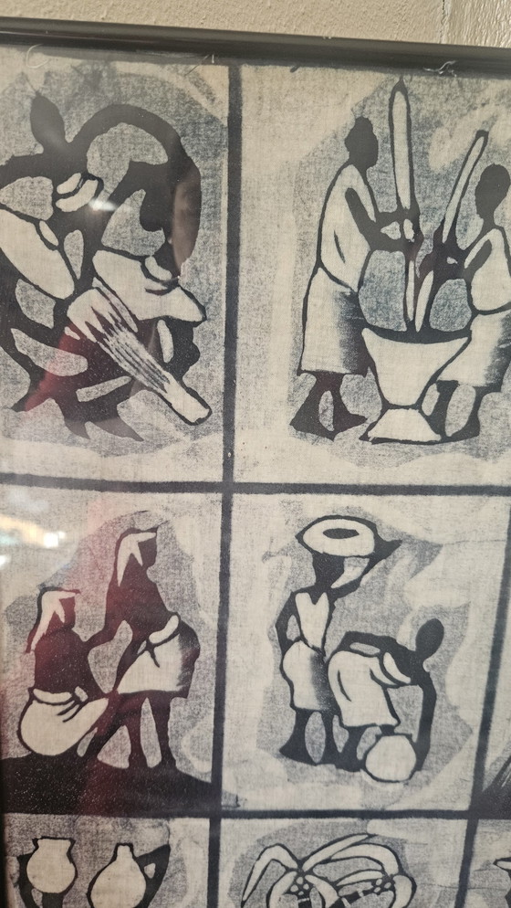 Image 1 of Black and White Unity African Batik