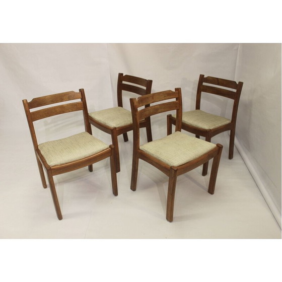 Image 1 of Set van 4 vintage teakhouten stoelen van Dyrlund, 1960