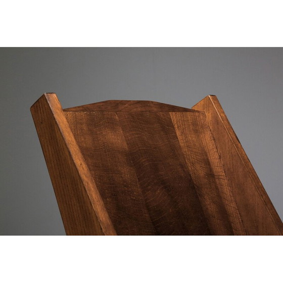 Image 1 of Paar vintage gebeitste beukenhouten fauteuils, Italië 1940