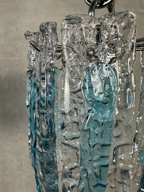 Image 1 of 2x Vintage glazen hanglamp