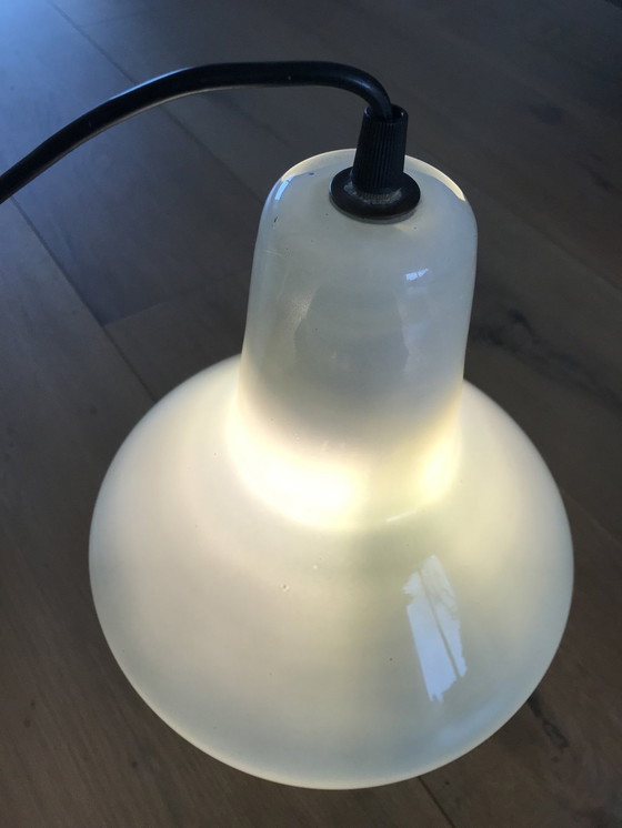 Image 1 of Vintage glazen hanglamp.