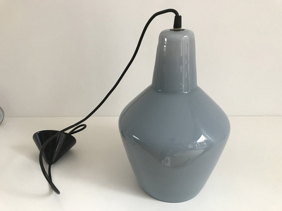 Image 1 of Vintage glazen hanglamp.