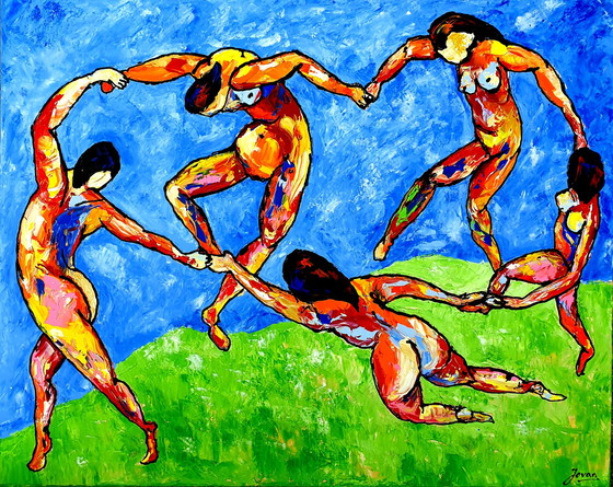 Image 1 of Jovan Srijemac - Kleurrijke versie van "La Dance" door Henri Matisse