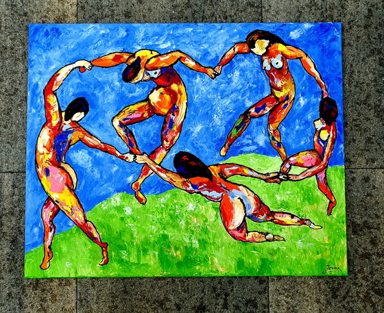 Image 1 of Jovan Srijemac - Kleurrijke versie van "La Dance" door Henri Matisse