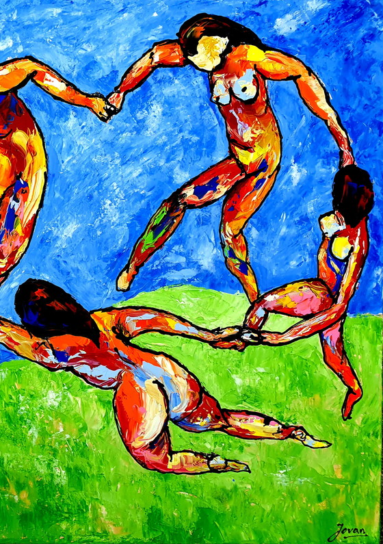 Image 1 of Jovan Srijemac - Kleurrijke versie van "La Dance" door Henri Matisse