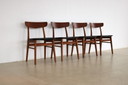 4x Vintage Farstrup eetkamerstoelen