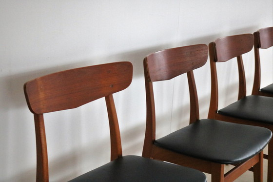 Image 1 of 4x Vintage Farstrup eetkamerstoelen