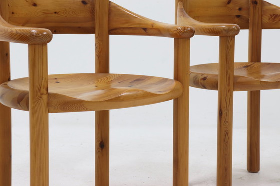 Image 1 of Set van 4 Rainer Daumiller grenen stoelen van Hirtshal Sawmill, jaren 70