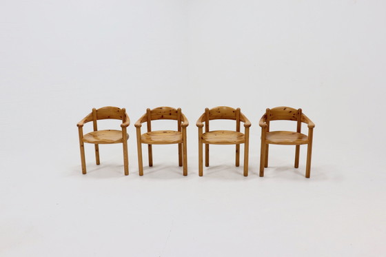 Image 1 of Set van 4 Rainer Daumiller grenen stoelen van Hirtshal Sawmill, jaren 70