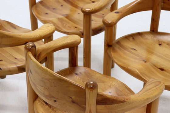 Image 1 of Set van 4 Rainer Daumiller grenen stoelen van Hirtshal Sawmill, jaren 70
