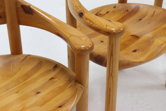 Image 1 of Set van 4 Rainer Daumiller grenen stoelen van Hirtshal Sawmill, jaren 70