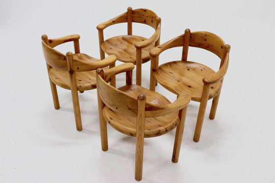 Image 1 of Set van 4 Rainer Daumiller grenen stoelen van Hirtshal Sawmill, jaren 70